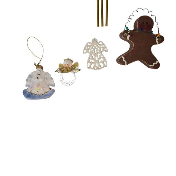 Christmas Lot of 9 Mixed Media Ornaments - Santa Reindeer Angel - Picture 4 of 6